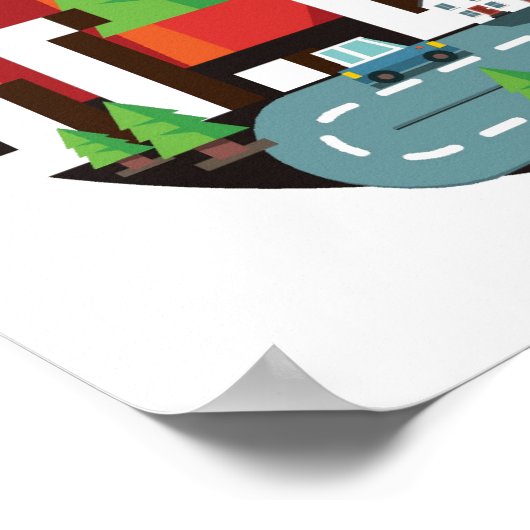 St. Louis, Missouri Geometric Design ポスター (角)