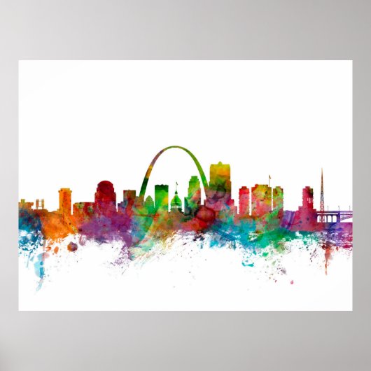 St Louis Missouri Skyline ポスター (正面)