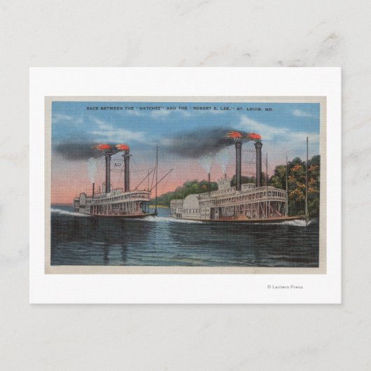 St. Louis, MO – ナチェズ&ロバートE.リーの見解 ポストカード (正面)
