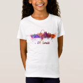 St Louis skyline in watercolor Tシャツ (正面)