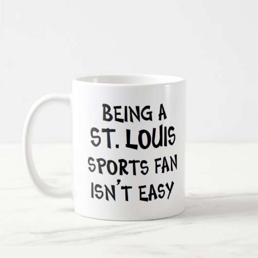 st. louis sports fan, being コーヒーマグカップ (左)