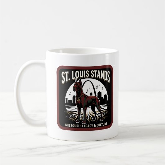 St. Louis Stands Great Dane Cultural Legacy Art コーヒーマグカップ (左)