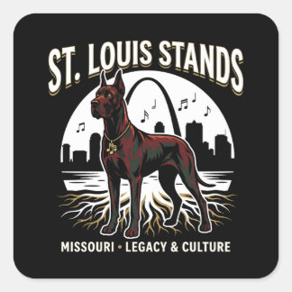 St. Louis Stands Great Dane Cultural Legacy Art スクエアシール