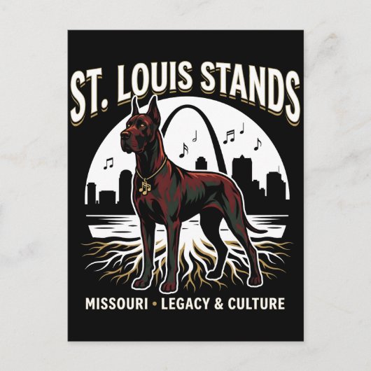 St. Louis Stands Great Dane Cultural Legacy Art ポストカード (正面)