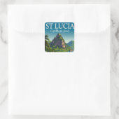 St Lucia Caribbean Jewel  スクエアシール (バッグ)