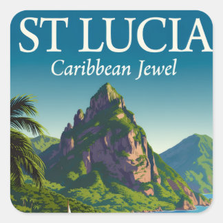 St Lucia Caribbean Jewel  スクエアシール