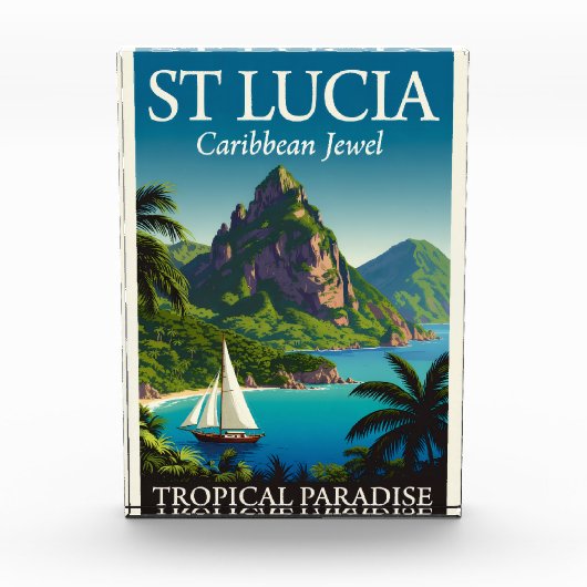 St Lucia Caribbean Jewel  フォトブロック (正面)