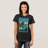 St Lucia Caribbean Jewel  Tシャツ (正面フル)