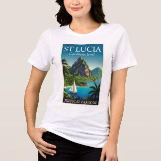 St Lucia Caribbean Jewel  T-Shirt トライブレンドＴシャツ