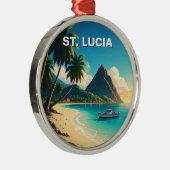 St. Lucia Caribbean travel メタルオーナメント (右)