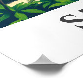 St. Lucia Caribbean Tropical Beach Travel Art ポスター (角)