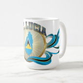 St. Lucia Emblem | Caribbean Pride | Fan Gear コーヒーマグカップ (正面右)