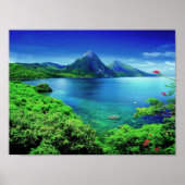 St. Lucia The Pitons ポスター (正面)