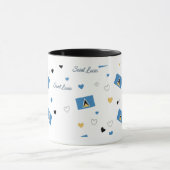 St. Luica Roots Pattern Mug | Caribbean Flag マグカップ (中央)