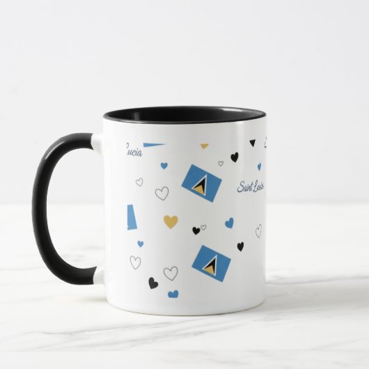 St. Luica Roots Pattern Mug | Caribbean Flag マグカップ (左)