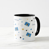 St. Luica Roots Pattern Mug | Caribbean Flag マグカップ (正面右)