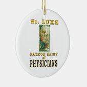 ST LUKEの守護聖人の医者 セラミックオーナメント (右)