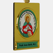 St. Luke、最愛の医師(RLS 08、MedVers) ゴールドプレートバナーオーナメント (右)