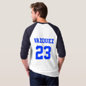 ST LUKESの嵐3/4の袖のRAGLAN Tシャツ (裏面フル)