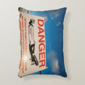 St. Maarten空港の近くの警告標識、 アクセントクッション (正面(垂直))