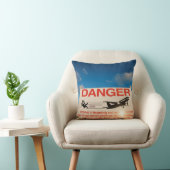 St. Maarten空港の近くの警告標識、 クッション (椅子)