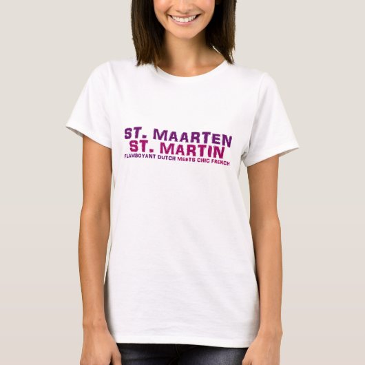 St. Maarten/セントマーチンの女性ベビードールのワイシャツ Tシャツ (正面)
