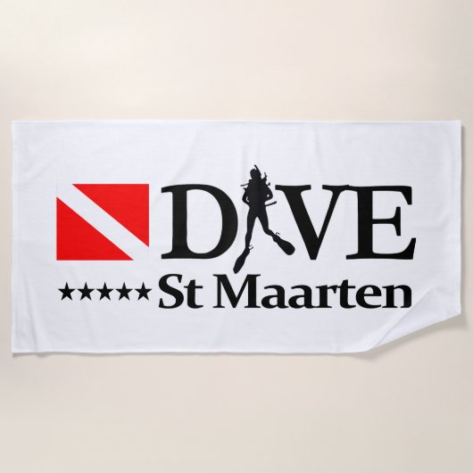 St Maarten DV4 ビーチタオル (正面)