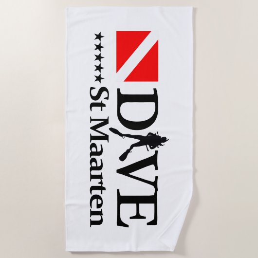 St Maarten DV4 ビーチタオル (正面)