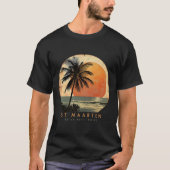 St. Maarten Smx Beach Surfing Travel St. Martin Va Tシャツ (正面)