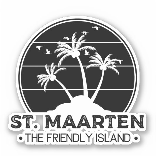 St. Maarten The friendly Island Sint Martin シール (正面)