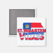 St. Maarten vibes Caribbean flag magnet マグネット (正面/裏面)