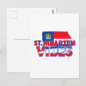 St. Maarten vibes Caribbean flag postcard ポストカード (正面/裏面)