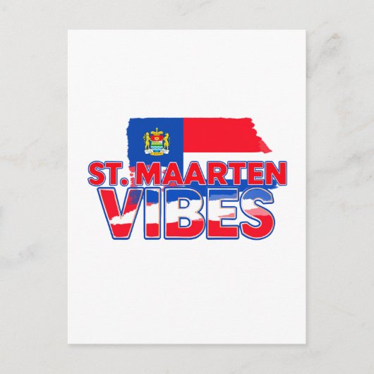 St. Maarten vibes Caribbean flag postcard ポストカード (正面)