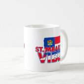 St. Maarten vibes Caribbean island flag mug コーヒーマグカップ (正面右)