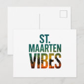 St. Maarten vibes Caribbean island postcard ポストカード (正面/裏面)