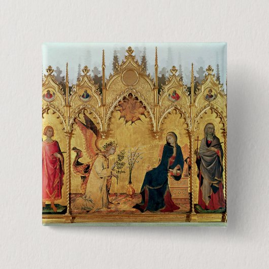 St MargaretおよびSt.との告知 缶バッジ (正面)