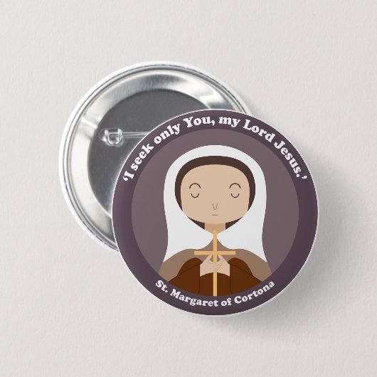 St. Margaret of Cortona 缶バッジ (正面&裏面)