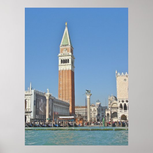 St. Marks Plaza and Tower – ヴェネツィア，イタリア – 写真 ポスター (正面)