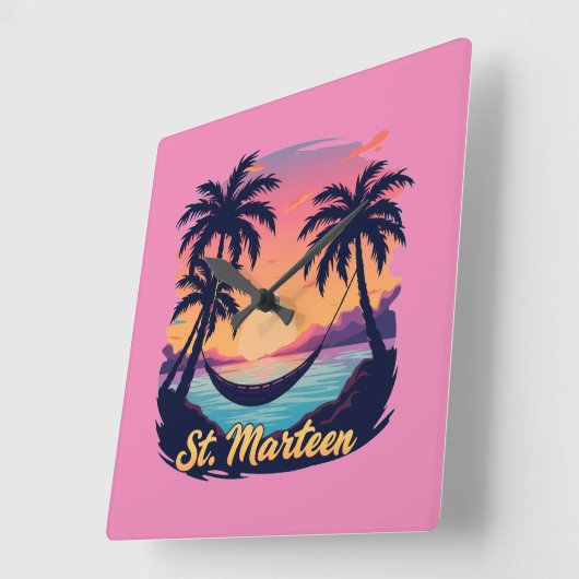 ST.MARTEEN スクエア壁時計 (傾斜)