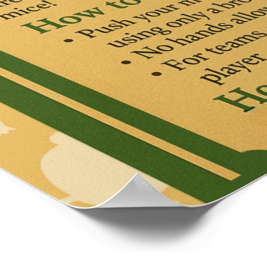 St. Martin Mice Sweep Saint Game Sign ポスター (角)