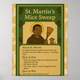 St. Martin Mice Sweep Saint Game Sign ポスター