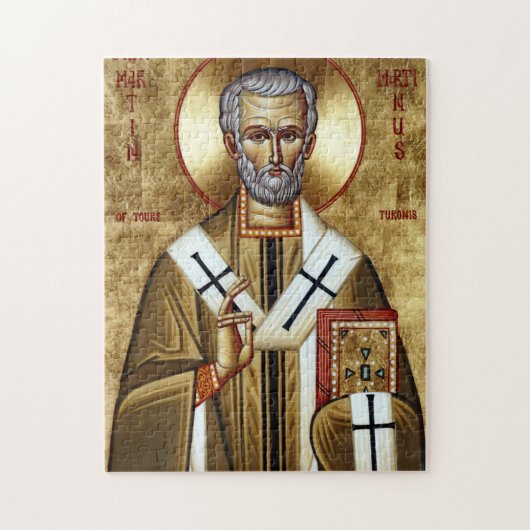 St. Martin the Merciful Orthodox Christian Icon ジグソーパズル (縦)