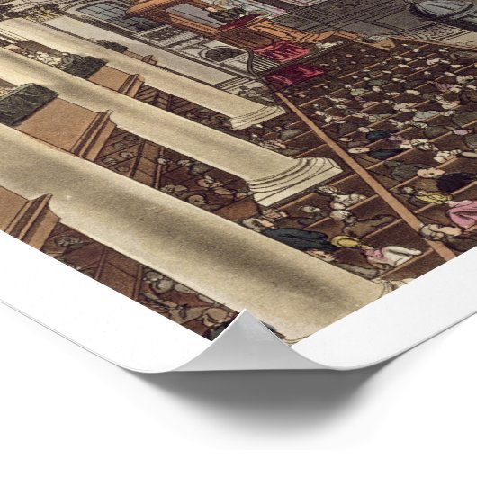 St Martins in the Fields, from 'Ackermann's Microc ポスター (角)