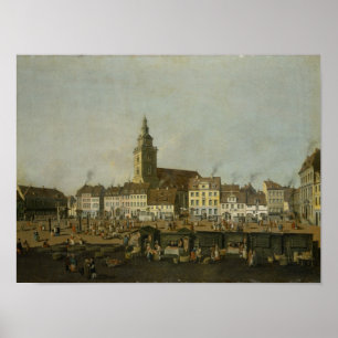 St MaryとのNeue Marktの眺め ポスター