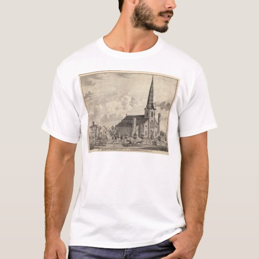 St Maryのカトリック教会 Tシャツ (正面)