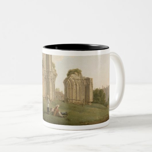 St Maryの大修道院、ヨーク、c.1778 (キャンバスの油) ツートーンマグカップ (正面右)