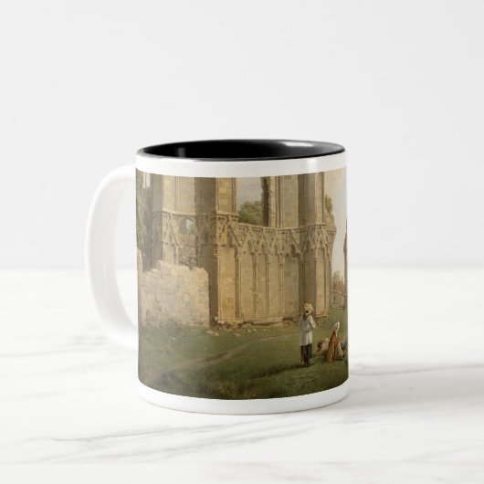 St Maryの大修道院、ヨーク、c.1778 (キャンバスの油) ツートーンマグカップ (正面左)