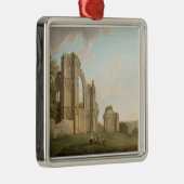 St Maryの大修道院、ヨーク、c.1778 (キャンバスの油) メタルオーナメント (右)