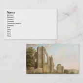 St Maryの大修道院、ヨーク、c.1778 (キャンバスの油) 名刺 (正面/裏面)