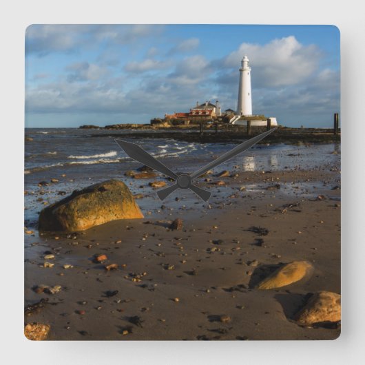 St Maryの島| Whitley、イギリス スクエア壁時計 (正面)